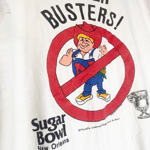 Vintage Hanes 50/50 Husker Busters Sugar Bowl New Orleans T-Shirt Thin XL - Picture 3 of 5